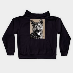 Portrait of a Dog by Dick Ket Kids Hoodie